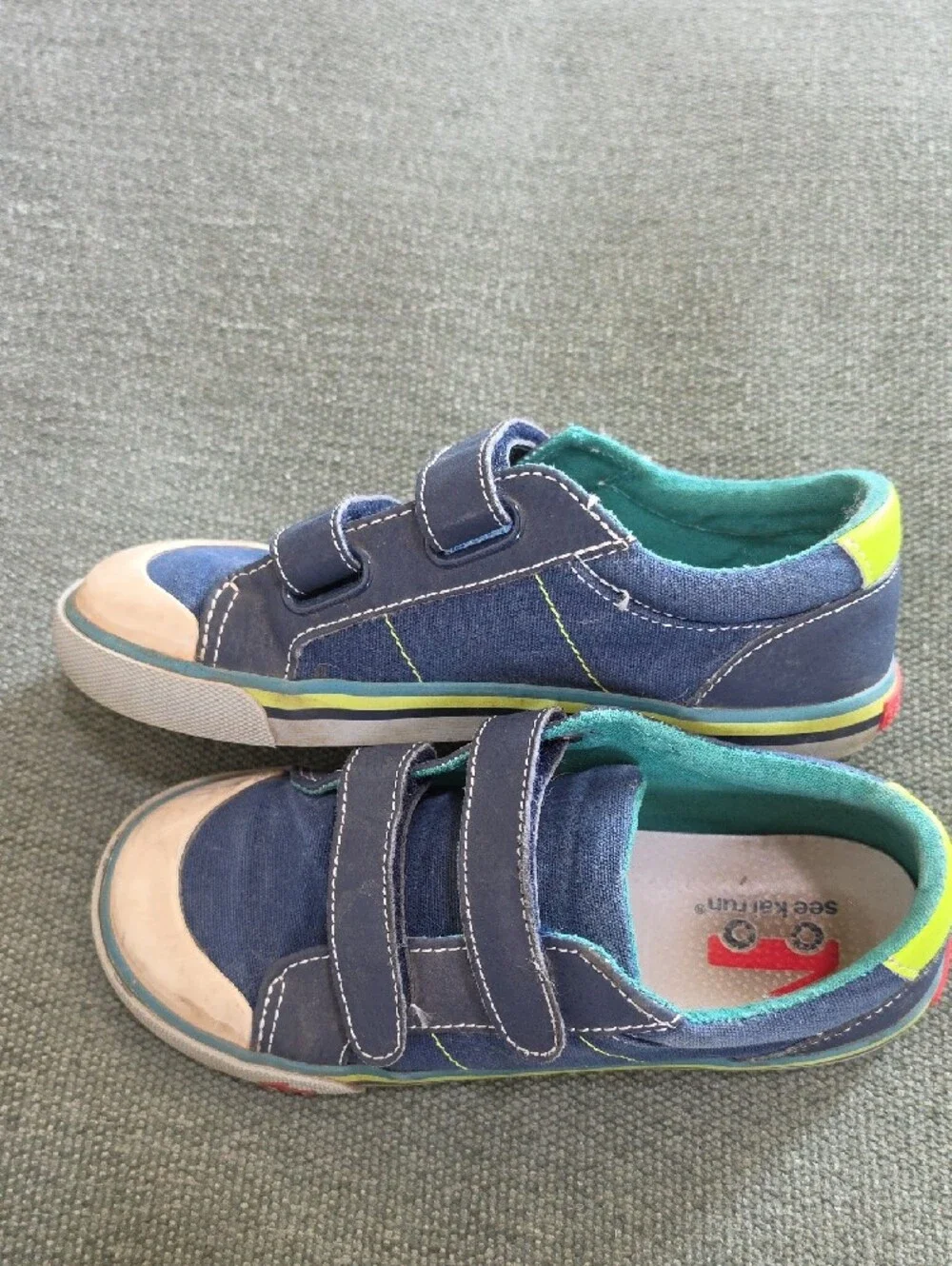 Kids Navy Blue Velcro Sneakers